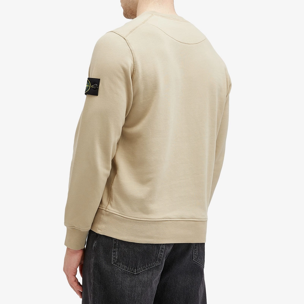 Stone Island Men's Garment Dyed Crew Neck Sweatshirt Desert